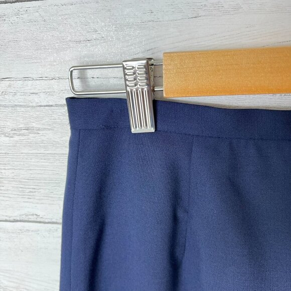 Pendleton Skirt Womens Size 2 Navy Blue Virgin Wool Blend Business Modern - Picture 6 of 14